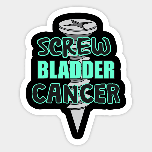 Screw Bladder Cancer Awareness Ribbon Sticker by TheOptimizedCreative